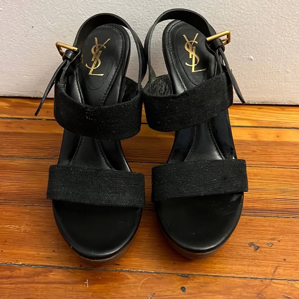 Brand New Black YSL Strappy Sandals Size 37